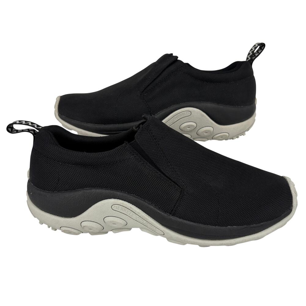 Merrell Jungle Moc Shoes Mens Size 9 Black Canvas Slip On Sneaker Loafer Casual